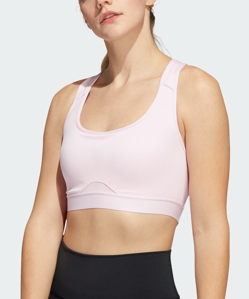 adidas（アディダス）の「Powerreact トレーニング ミディアムサポートブラ / スポーツブラ / トレーニングウェア  / アディダス adidas（スポーツブラ・レディース・レッド/ブルー/ブラック/グリーン/ピンク・M-AB/M-CD/L-CD/S-CD/L-AB/S-AB/XL-AB/XL-CD/XXL-CD/XXL-AB）」の4枚目の写真