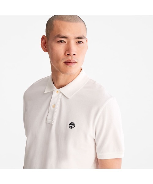 Timberland（ティンバーランド）の「半袖 チェスト ロゴ ポロシャツ メンズ（ポロシャツ・メンズ・ホワイト・XX-LARGE/X-LARGE/LARGE/MEDIUM/SMALL）」の4枚目の写真