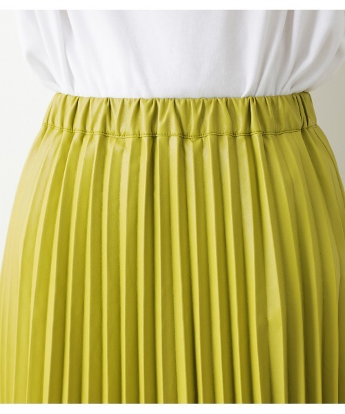 RODEO CROWNS WIDE BOWL（ロデオクラウンズワイドボウル）の「Fレザーカラープリーツスカート（スカート・レディース・アイボリー/ライトグリーン/ブラック・FREE）」の13枚目の写真