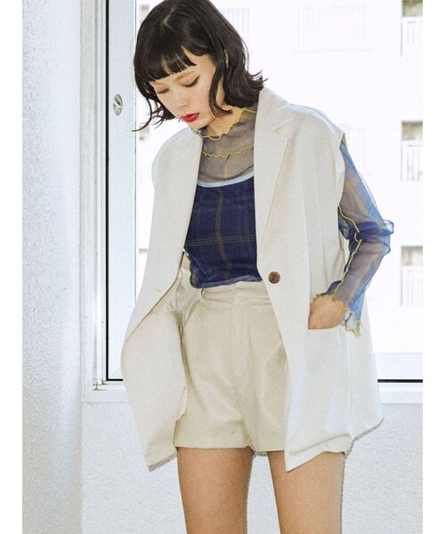 jouetie（ジュエティ）の「テーラードベストジレ（ベスト・レディース・ブラック/グリーン/アイボリー・MEDIUM）」の2枚目の写真