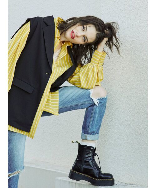 jouetie（ジュエティ）の「テーラードベストジレ（ベスト・レディース・ブラック/グリーン/アイボリー・MEDIUM）」の5枚目の写真