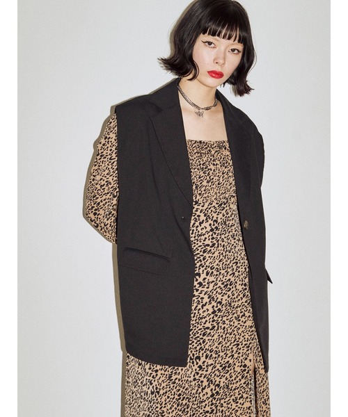 jouetie（ジュエティ）の「テーラードベストジレ（ベスト・レディース・ブラック/グリーン/アイボリー・MEDIUM）」の8枚目の写真