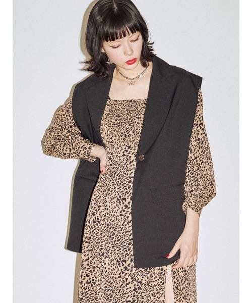 jouetie（ジュエティ）の「テーラードベストジレ（ベスト・レディース・ブラック/グリーン/アイボリー・MEDIUM）」の10枚目の写真