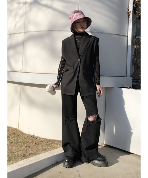 jouetie（ジュエティ）の「テーラードベストジレ（ベスト・レディース・ブラック/グリーン/アイボリー・MEDIUM）」の12枚目の写真