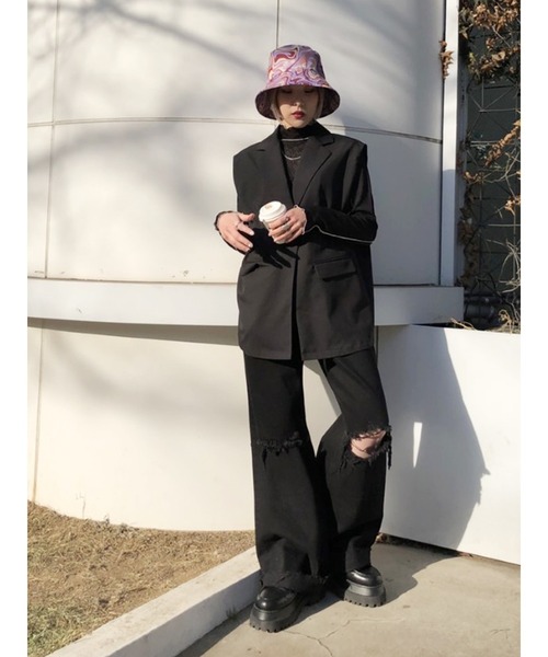 jouetie（ジュエティ）の「テーラードベストジレ（ベスト・レディース・ブラック/グリーン/アイボリー・MEDIUM）」の13枚目の写真