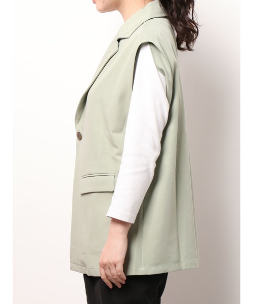 jouetie（ジュエティ）の「テーラードベストジレ（ベスト・レディース・ブラック/グリーン/アイボリー・MEDIUM）」の18枚目の写真