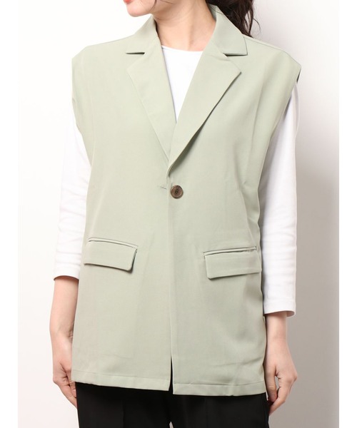 jouetie（ジュエティ）の「テーラードベストジレ（ベスト・レディース・ブラック/グリーン/アイボリー・MEDIUM）」の17枚目の写真