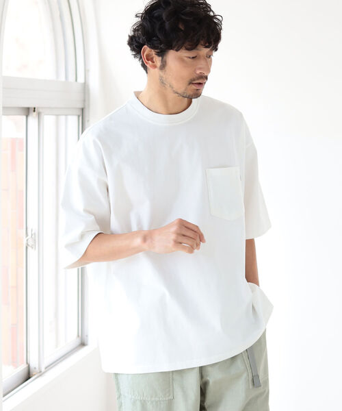 B:MING by BEAMS（ビーミングバイビームス）の「B:MING by BEAMS / ヘビーウェイト ポケットTシャツ (ビッグフィット)（Tシャツ/カットソー・メンズ・オフホワイト/ブルー/レッド系その他2・SMALL/MEDIUM/LARGE/X-LARGE）」の4枚目の写真
