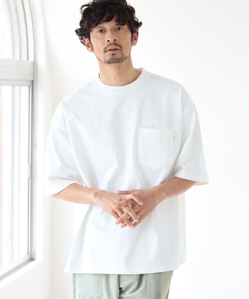 B:MING by BEAMS（ビーミングバイビームス）の「B:MING by BEAMS / ヘビーウェイト ポケットTシャツ (ビッグフィット)（Tシャツ/カットソー・メンズ・オフホワイト/ブルー/レッド系その他2・SMALL/MEDIUM/LARGE/X-LARGE）」の8枚目の写真
