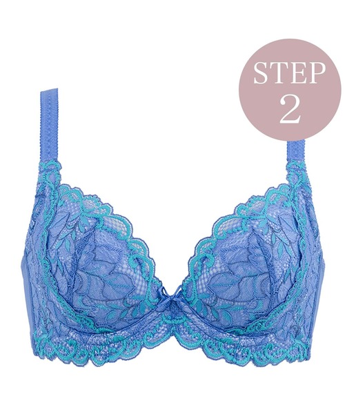 BRADELIS NEWYORK(ブラデリスニューヨーク)の「ブラデリス ベルステップ2ブラ22S1 育乳補正 補整(ブラジャー・レディース・コーラル/イエロー/ブルー・C70/D70/D65/B70/B75/D75/E75/C65/C75/F70/G75/F75/E70/G65/F65/G70/E65)」の2枚目の写真