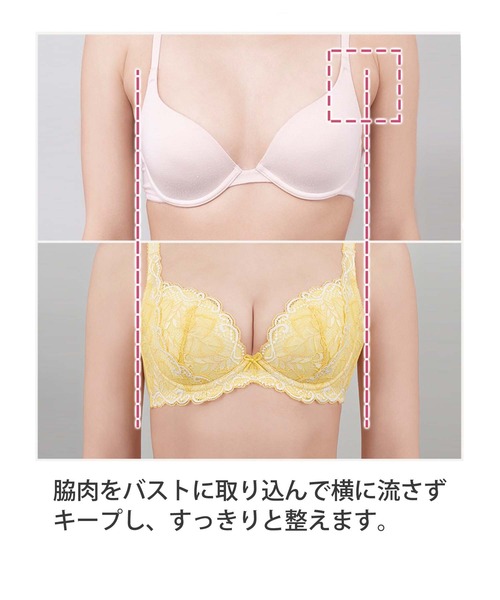 BRADELIS NEWYORK(ブラデリスニューヨーク)の「ブラデリス ベルステップ2ブラ22S1 育乳補正 補整(ブラジャー・レディース・コーラル/イエロー/ブルー・C70/D70/D65/B70/B75/D75/E75/C65/C75/F70/G75/F75/E70/G65/F65/G70/E65)」の9枚目の写真