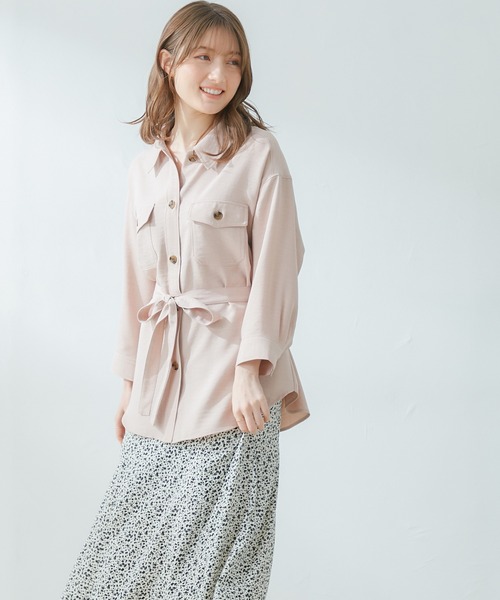 ピータードゥ シャツ ブラウス チュニック 2019SS ベルト付き エポレット Pierrot（ピエロ） ブラウス シャツ ベルト付きシャツ レディース