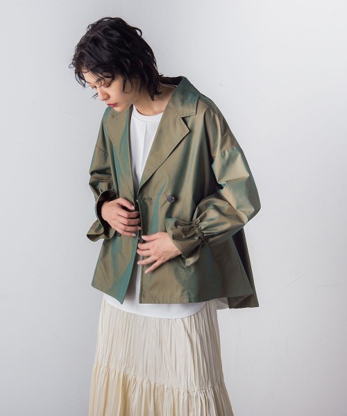 socolla（ソコラ）の「【socolla】ツイルトレンチショートジャケット（その他アウター・レディース・ベージュ/カーキ・M）」の21枚目の写真