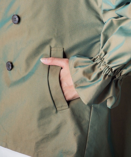 socolla（ソコラ）の「【socolla】ツイルトレンチショートジャケット（その他アウター・レディース・ベージュ/カーキ・M）」の22枚目の写真