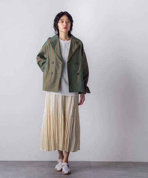 socolla（ソコラ）の「【socolla】ツイルトレンチショートジャケット（その他アウター・レディース・ベージュ/カーキ・M）」の16枚目の写真