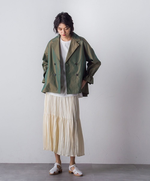 socolla（ソコラ）の「【socolla】ツイルトレンチショートジャケット（その他アウター・レディース・ベージュ/カーキ・M）」の19枚目の写真