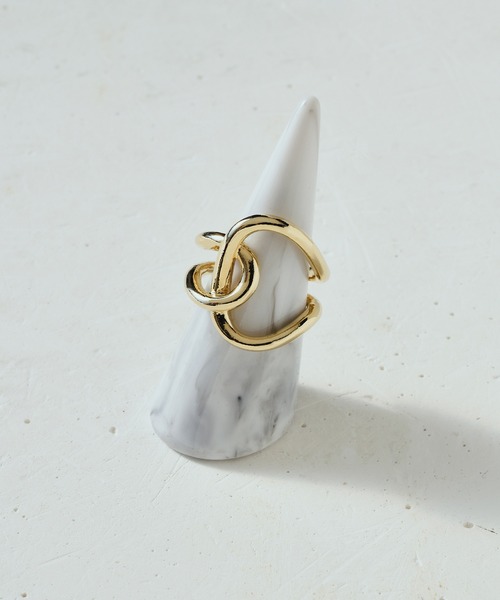 GOLDY(ゴールディ)の「ジオメトリック サークル クロス セット リング(リング・レディース・シルバー/ゴールド・FREE)」の4枚目の写真