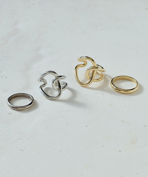 GOLDY(ゴールディ)の「ジオメトリック サークル クロス セット リング(リング・レディース・シルバー/ゴールド・FREE)」の7枚目の写真