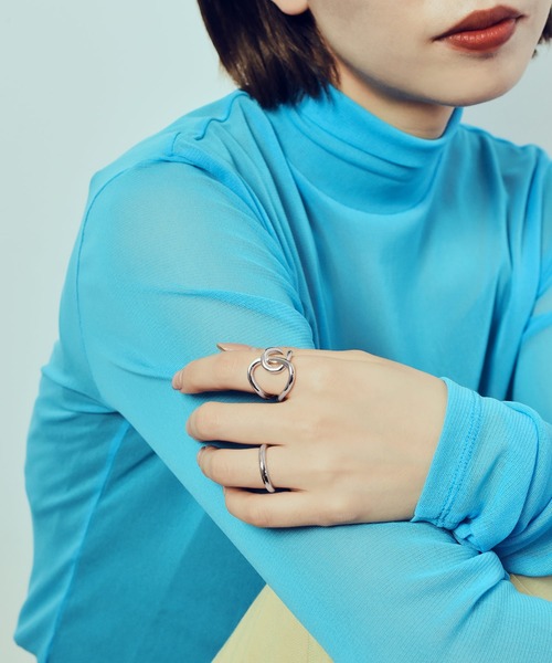 GOLDY(ゴールディ)の「ジオメトリック サークル クロス セット リング(リング・レディース・シルバー/ゴールド・FREE)」の5枚目の写真