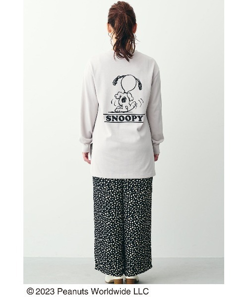 IEDIT(イディット)の「IEDIT PEANUTS「スヌーピー」ドット柄が心くすぐる 大人のプリントワイドパンツ(その他パンツ・レディース・ブラック/ベージュ・MEDIUM/LARGE/X-LARGE/XX-LARGE/XXX-LARGE)」の6枚目の写真