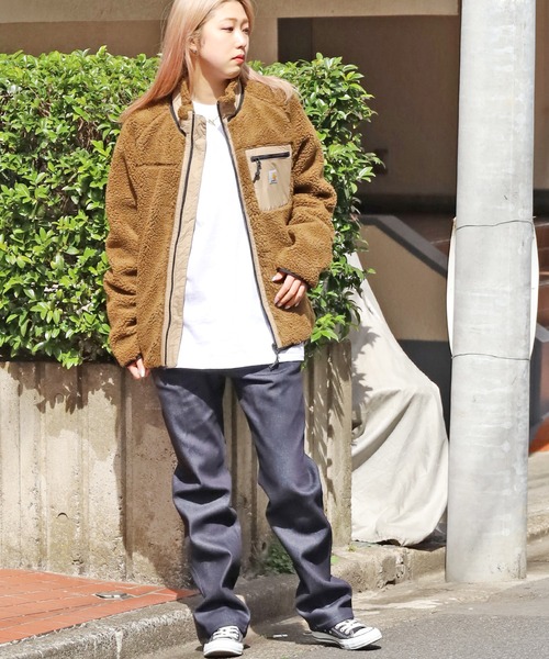Carhartt WIP（カーハートダブリューアイピー）の「Carhartt WIP/カーハートダブリューアイピー Prentis Liner ボアジャケット（ブルゾン・メンズ・ブラウン/ブラック・S/M/L/XS/XL）」の12枚目の写真