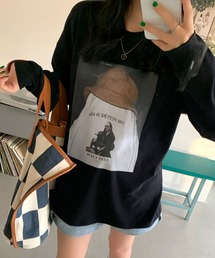 デザインプルオーバールーズロンTee