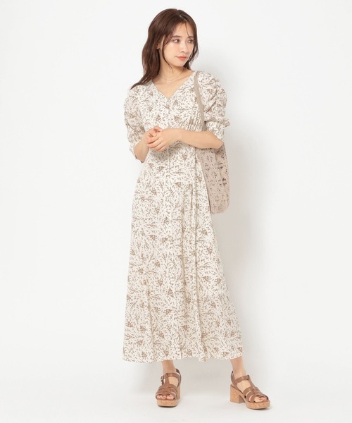 mysty woman（ミスティウーマン）の「袖コンシャスエンパイアワンピ 275295（ワンピース・レディース・アイボリー/グリーン系その他/ブラック/ブラック系/ベージュ/グリーン・FREE）」の13枚目の写真