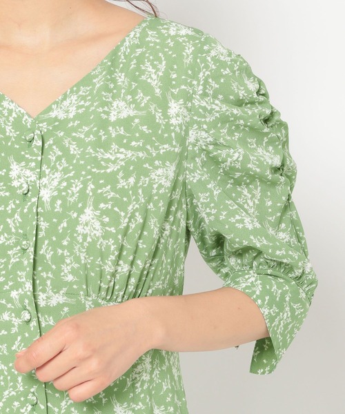 mysty woman（ミスティウーマン）の「袖コンシャスエンパイアワンピ 275295（ワンピース・レディース・アイボリー/グリーン系その他/ブラック/ブラック系/ベージュ/グリーン・FREE）」の20枚目の写真