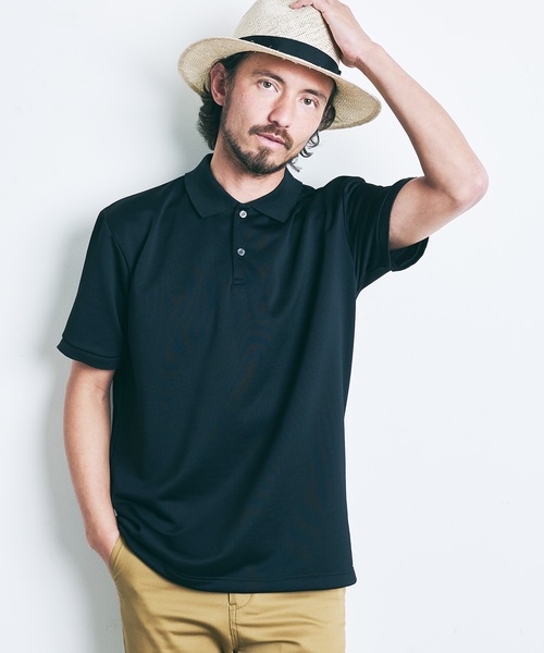 Magine（マージン）の「T/C COMPACT SWEAT POLO S/S:コンパクト スウェット 半袖 ポロシャツ 22SS（ポロシャツ・メンズ・ホワイト/ブラック/ネイビー/オリーブ・44/46/48）」の3枚目の写真