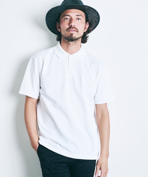 Magine（マージン）の「T/C COMPACT SWEAT POLO S/S:コンパクト スウェット 半袖 ポロシャツ 22SS（ポロシャツ・メンズ・ホワイト/ブラック/ネイビー/オリーブ・44/46/48）」の5枚目の写真