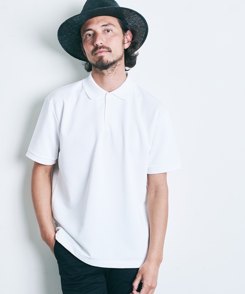 Magine（マージン）の「T/C COMPACT SWEAT POLO S/S:コンパクト スウェット 半袖 ポロシャツ 22SS（ポロシャツ・メンズ・ホワイト/ブラック/ネイビー/オリーブ・44/46/48）」の6枚目の写真