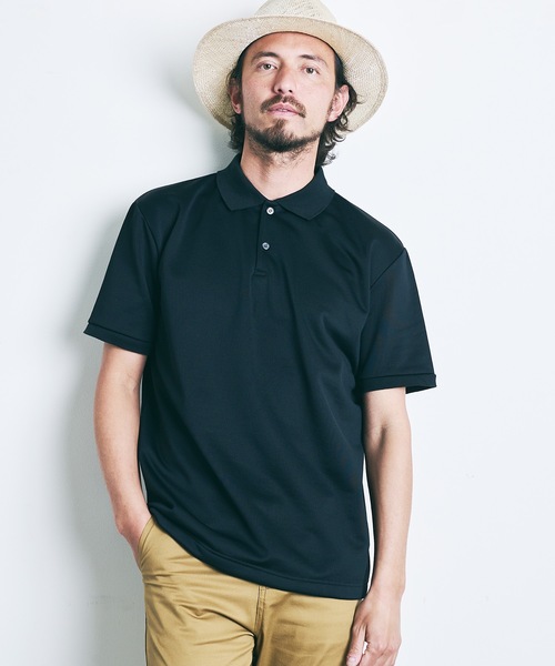 Magine（マージン）の「T/C COMPACT SWEAT POLO S/S:コンパクト スウェット 半袖 ポロシャツ 22SS（ポロシャツ・メンズ・ホワイト/ブラック/ネイビー/オリーブ・44/46/48）」の12枚目の写真