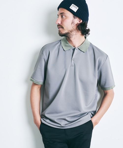 Magine（マージン）の「T/C COMPACT SWEAT POLO S/S:コンパクト スウェット 半袖 ポロシャツ 22SS（ポロシャツ・メンズ・ホワイト/ブラック/ネイビー/オリーブ・44/46/48）」の14枚目の写真