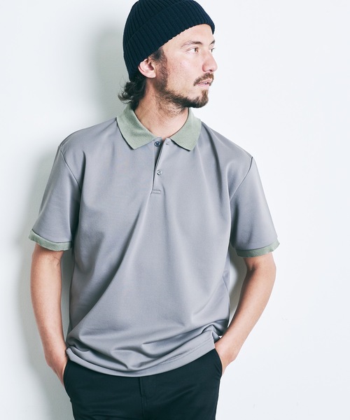 Magine（マージン）の「T/C COMPACT SWEAT POLO S/S:コンパクト スウェット 半袖 ポロシャツ 22SS（ポロシャツ・メンズ・ホワイト/ブラック/ネイビー/オリーブ・44/46/48）」の16枚目の写真