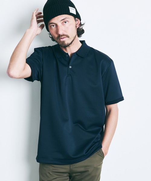 Magine（マージン）の「T/C COMPACT SWEAT POLO S/S:コンパクト スウェット 半袖 ポロシャツ 22SS（ポロシャツ・メンズ・ホワイト/ブラック/ネイビー/オリーブ・44/46/48）」の18枚目の写真