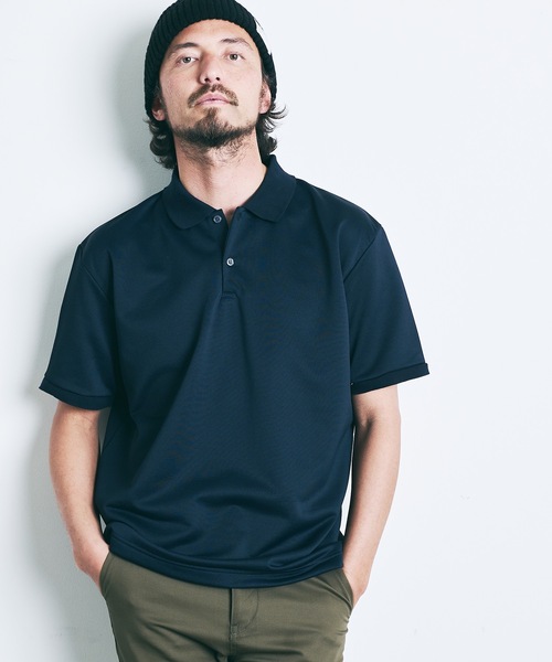 Magine（マージン）の「T/C COMPACT SWEAT POLO S/S:コンパクト スウェット 半袖 ポロシャツ 22SS（ポロシャツ・メンズ・ホワイト/ブラック/ネイビー/オリーブ・44/46/48）」の19枚目の写真