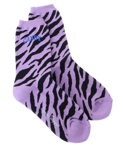 Candy Stripper（キャンディストリッパー）の「CANDY ZEBRA ソックス（ソックス/靴下・レディース・オフホワイト/グリーン/ラベンダー・FREE）」の3枚目の写真