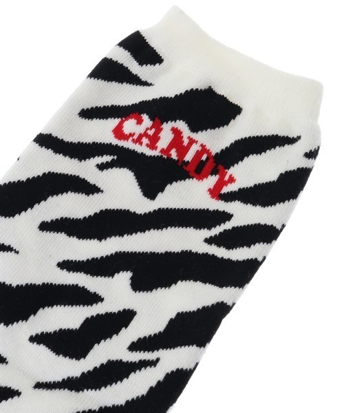Candy Stripper（キャンディストリッパー）の「CANDY ZEBRA ソックス（ソックス/靴下・レディース・オフホワイト/グリーン/ラベンダー・FREE）」の5枚目の写真