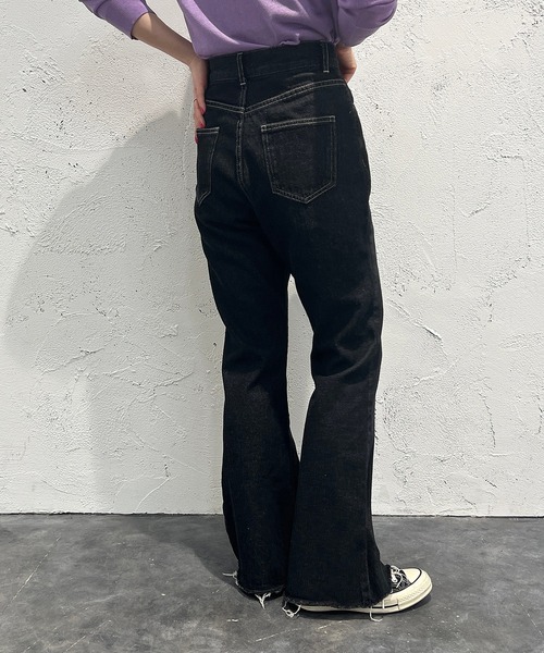 apres jour mignon（アプレジュールミニョン）の「カットオフデニムパンツ【ZOZOTOWN限定アイテム】（デニムパンツ・レディース・ブラック/ダークブルー/サックスブルー・MEDIUM/SMALL/LARGE/X-LARGE）」の7枚目の写真