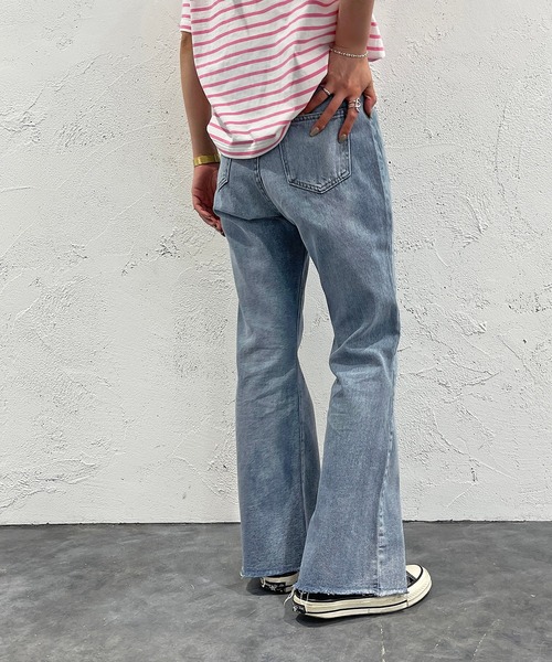 apres jour mignon（アプレジュールミニョン）の「カットオフデニムパンツ【ZOZOTOWN限定アイテム】（デニムパンツ・レディース・ブラック/ダークブルー/サックスブルー・MEDIUM/SMALL/LARGE/X-LARGE）」の13枚目の写真