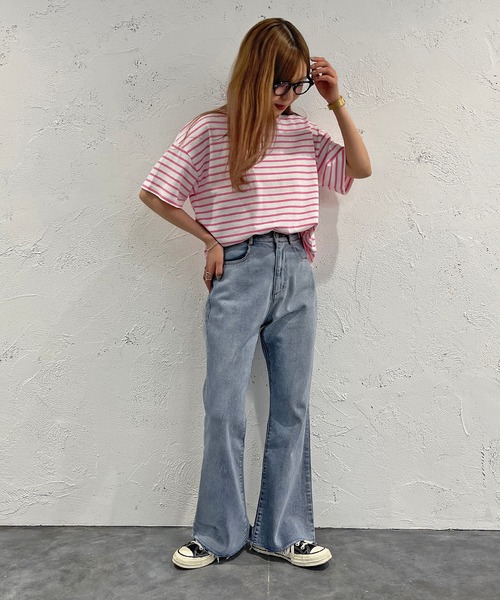 apres jour mignon（アプレジュールミニョン）の「カットオフデニムパンツ【ZOZOTOWN限定アイテム】（デニムパンツ・レディース・ブラック/ダークブルー/サックスブルー・MEDIUM/SMALL/LARGE/X-LARGE）」の14枚目の写真