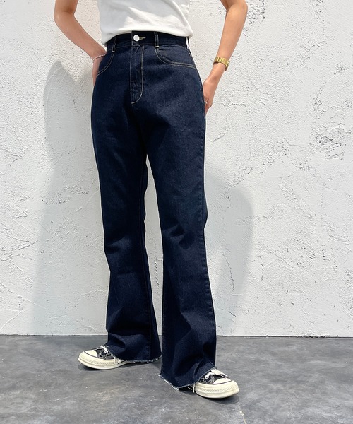 apres jour mignon（アプレジュールミニョン）の「カットオフデニムパンツ【ZOZOTOWN限定アイテム】（デニムパンツ・レディース・ブラック/ダークブルー/サックスブルー・MEDIUM/SMALL/LARGE/X-LARGE）」の18枚目の写真