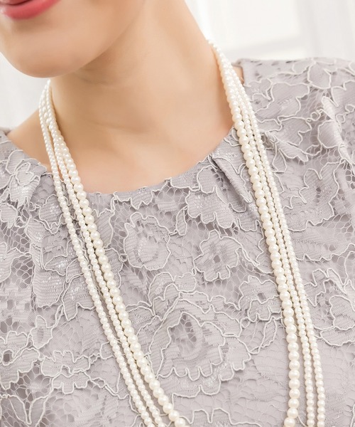DRESS STAR（ドレス スター）の「パールネックレス ネックレス レディース ロング（ネックレス・レディース・ホワイト・フリー）」の3枚目の写真