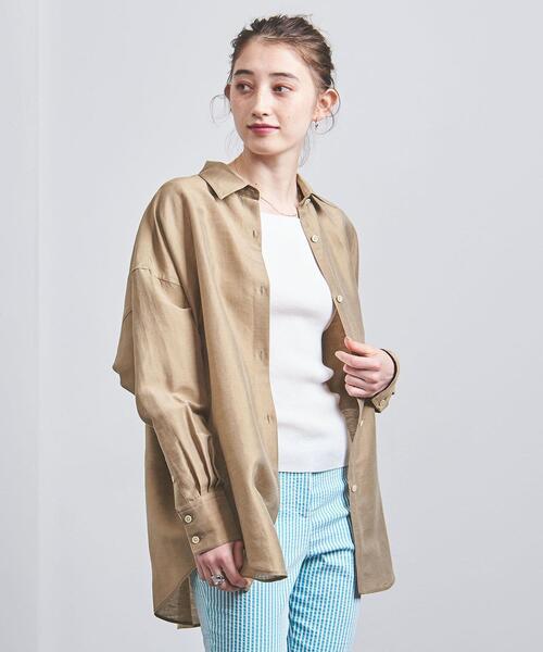 ユナイテッドアローズ　LI/LY/SI NALYA シャツ リネンシルクシャツ UNITED ARROWS - ユナイテッドアローズ LI/LY/SI NALYA シャツ リネン