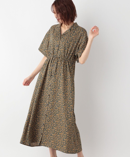 希少　フラワーズオブロマンス　ワンピース　シャツ　長袖　ドッキング　白黒 ZARA フラワープリント シャツ ワンピース ザラ 花柄 ロング