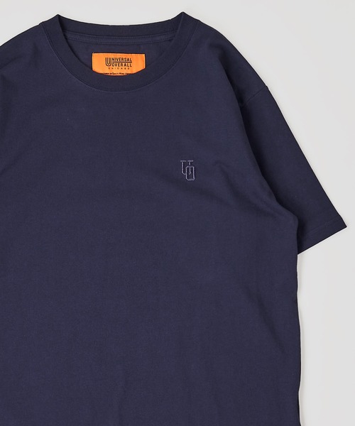 UNIVERSAL OVERALL(ユニバーサルオーバーオール)の「【UNIVERSAL OVERALL】EMBROIDERY TEE / ワンポイント刺繍半袖Tシャツ(Tシャツ/カットソー・メンズ・ブラック/グレー/グリーン/ネイビー/ホワイト・X-LARGE/MEDIUM/LARGE/SMALL)」の5枚目の写真