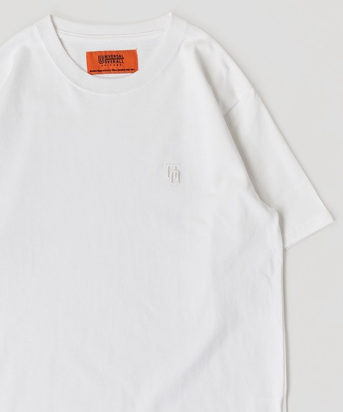 UNIVERSAL OVERALL(ユニバーサルオーバーオール)の「【UNIVERSAL OVERALL】EMBROIDERY TEE / ワンポイント刺繍半袖Tシャツ(Tシャツ/カットソー・メンズ・ブラック/グレー/グリーン/ネイビー/ホワイト・X-LARGE/MEDIUM/LARGE/SMALL)」の2枚目の写真