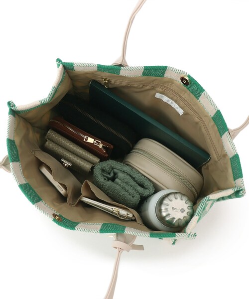 DRESKIP(ドレスキップ)の「◆ギンガムチェックスクエアトート(トートバッグ・レディース・グリーン系その他3/ブラック系1/ブルー系1・00)」の8枚目の写真