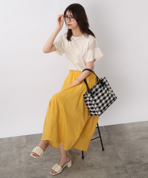 DRESKIP(ドレスキップ)の「◆ギンガムチェックスクエアトート(トートバッグ・レディース・グリーン系その他3/ブラック系1/ブルー系1・00)」の5枚目の写真