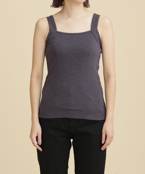 NANO universe（ナノユニバース）の「LB.04/スラブフライスアンサンブルカットトップス 長袖（アンサンブル・レディース・オフホワイト/カーキ/オレンジ/チャコール・FREE）」の16枚目の写真